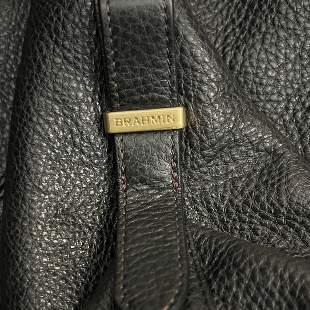 Brahmin Woman’s Textured Black Leather Bag